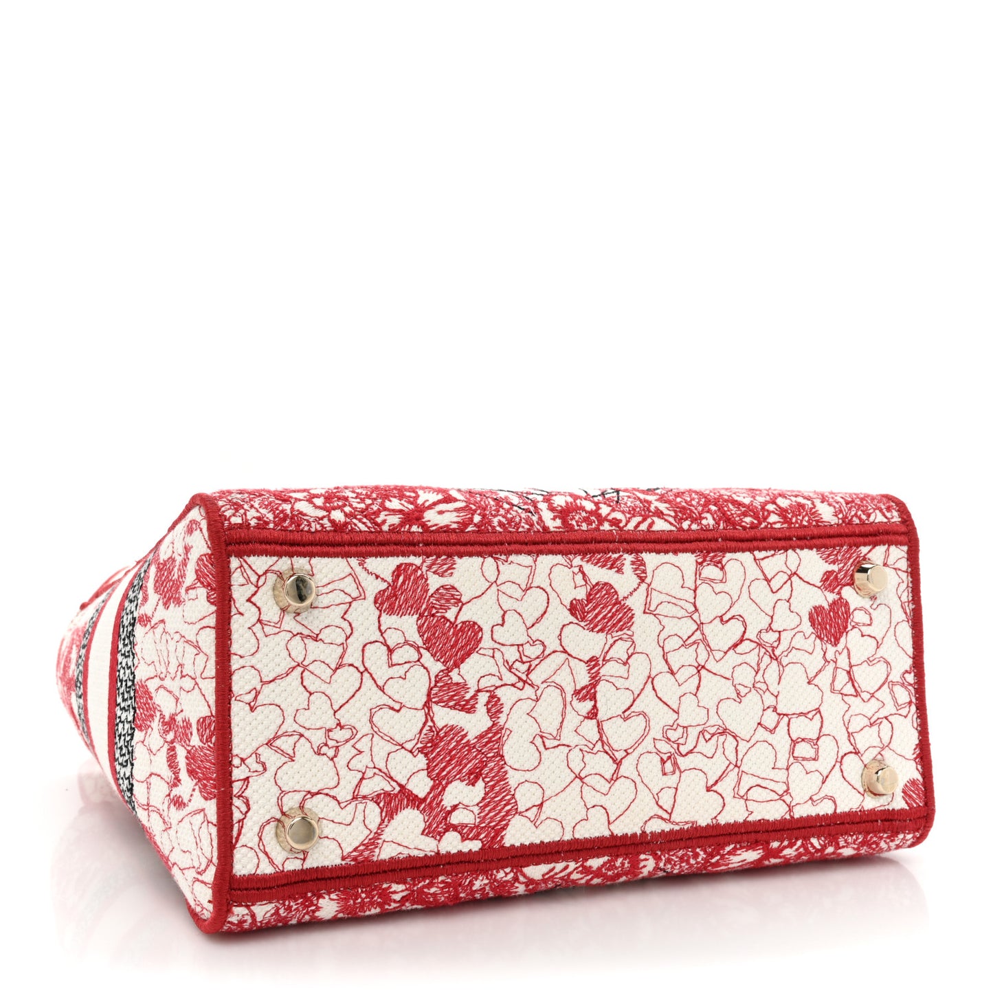 Canvas Embroidered Medium Dioramour D-Royaume Lady D-Lite Red Multicolor