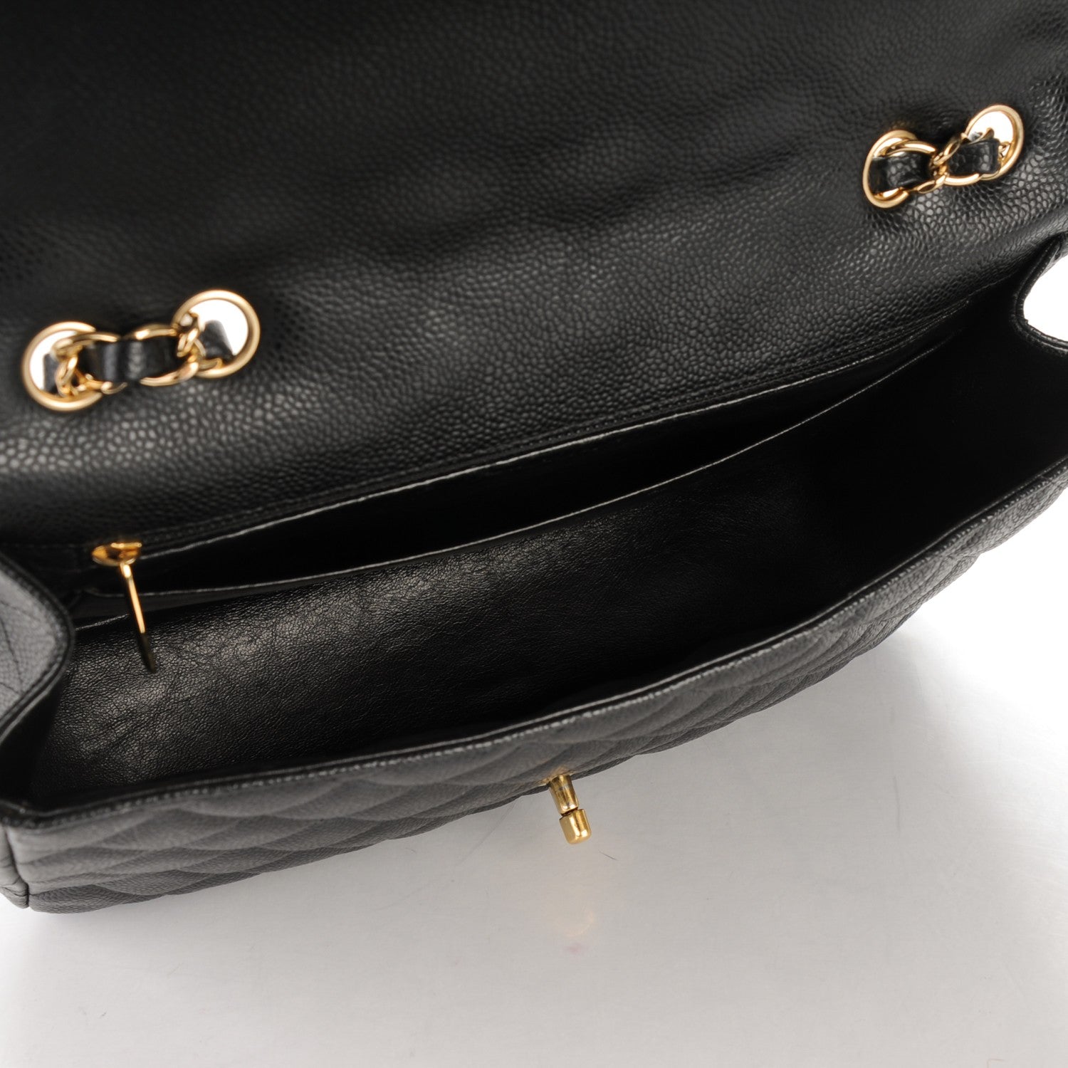 Chanel Caviar Quilted Jumbo Single Flap Black 5 of 8