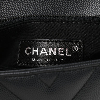 Chanel Caviar Chevron Quilted Mini Coco Handle Flap Dark Grey 6 of 12