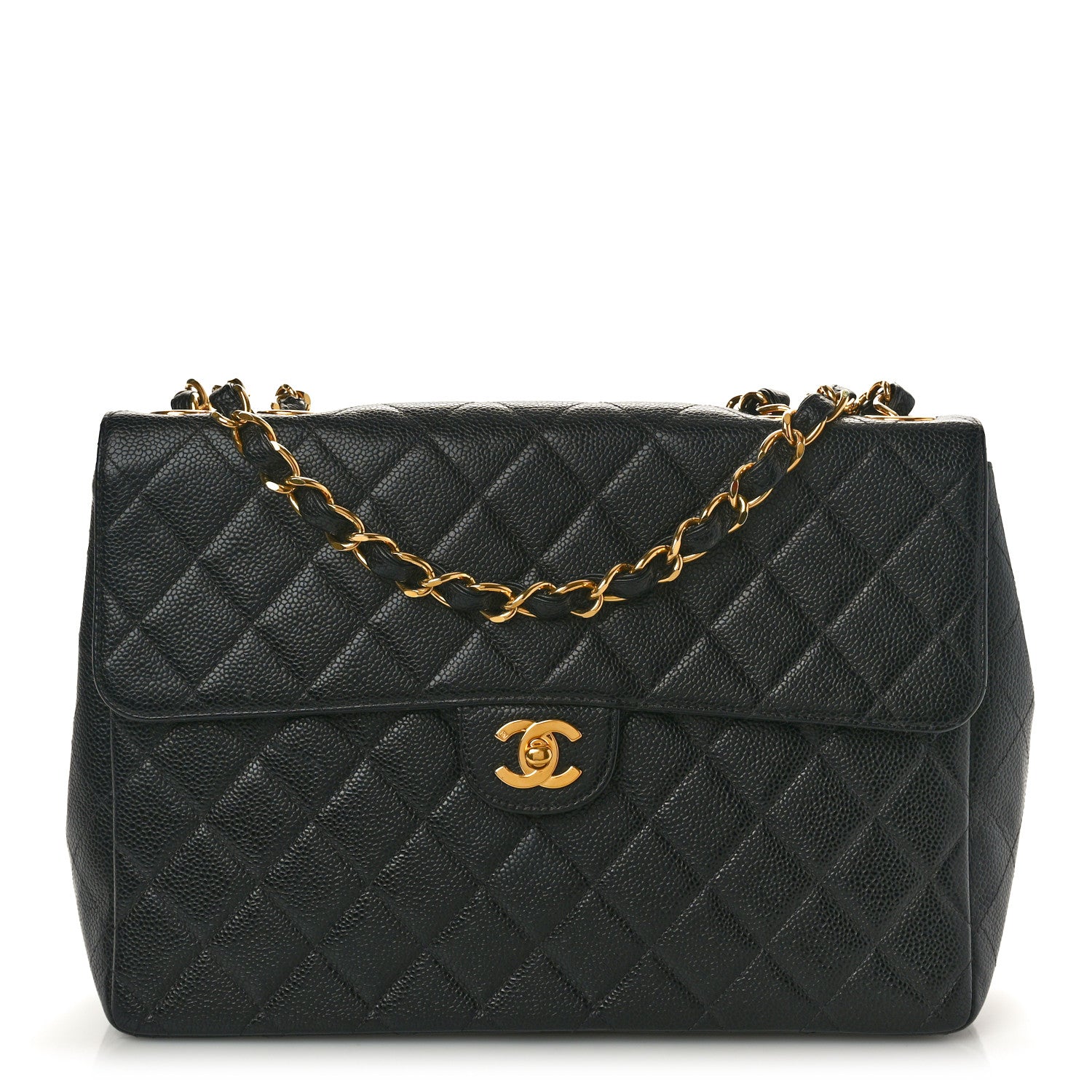 Chanel Caviar Quilted Jumbo Single Flap Black 1 of 13
