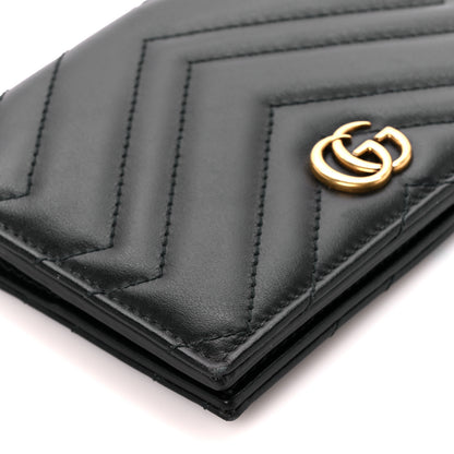 Gucci Calfskin Matelasse GG Marmont Passport Case Black 9 of 10