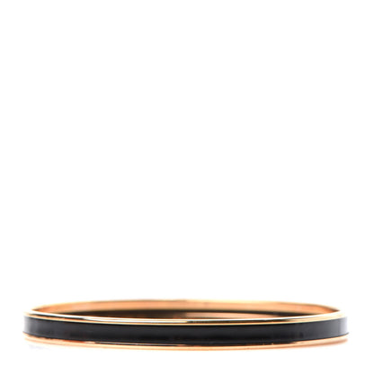 Hermes Enamel Printed Extra Narrow Printed Bracelet 65 Black 1 of 4