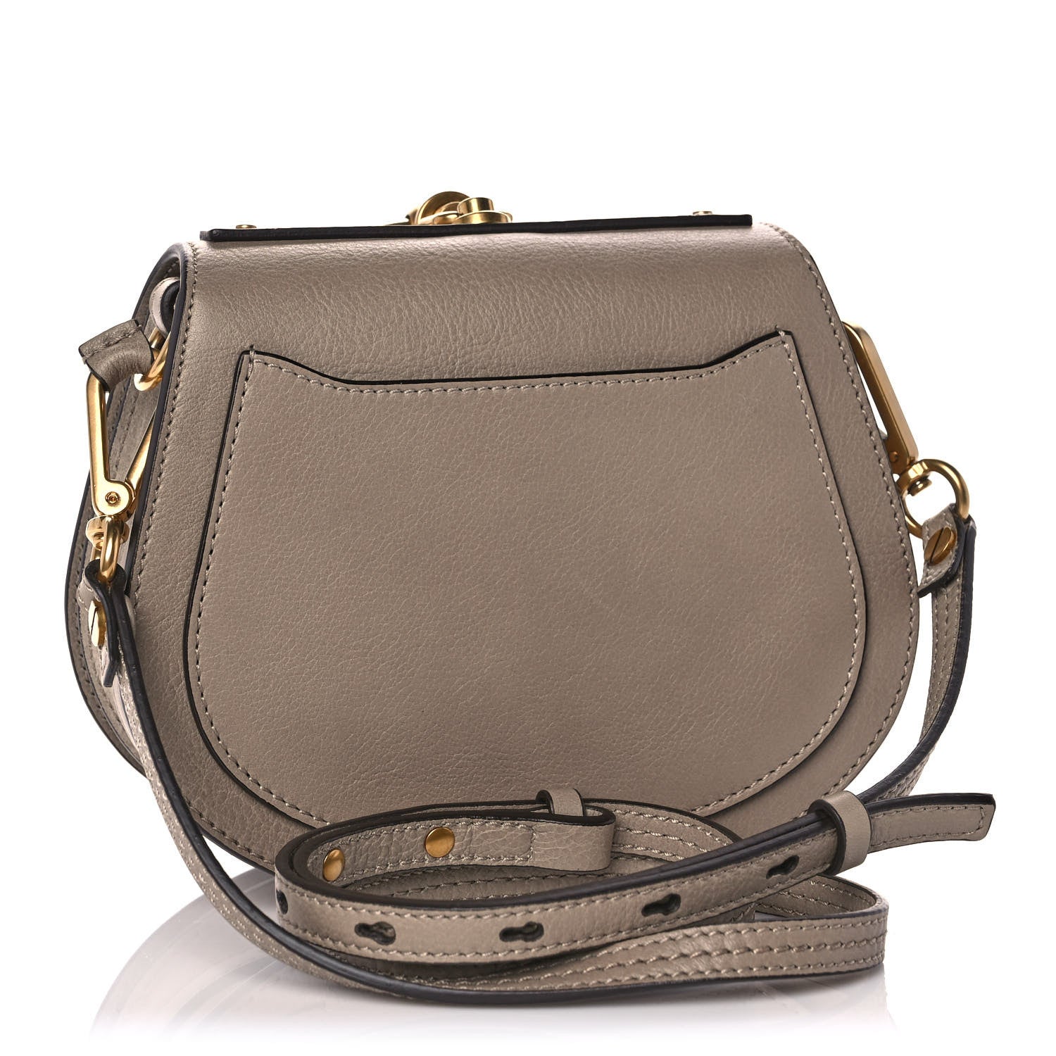 Chloe Calfskin Suede Small Nile Bracelet Bag Motty Grey 3 of 12