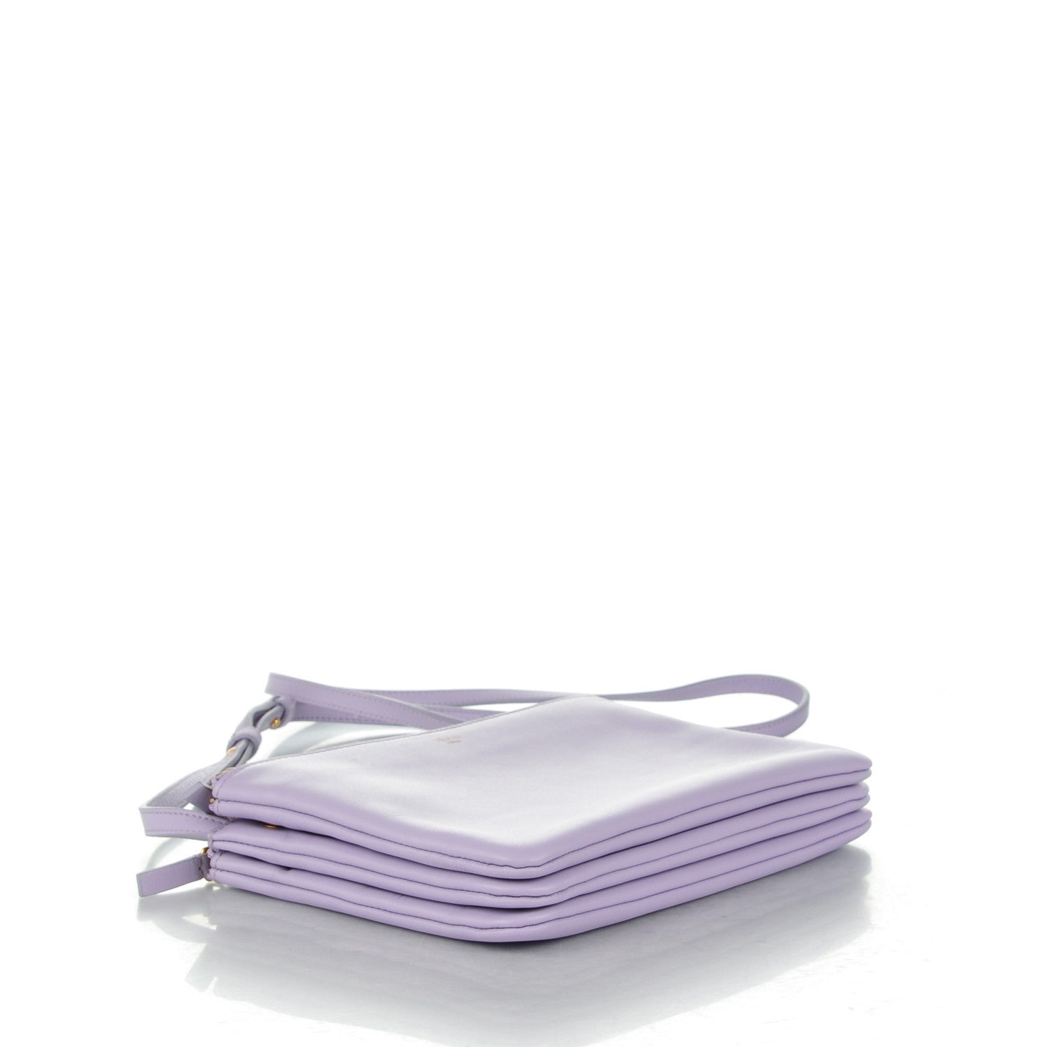 Celine Lambskin Large Trio Crossbody Bag Lilac 4 of 9