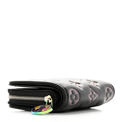 Louis Vuitton Lambskin Embossed Monogram Lou Coussin Wallet Black 4 of 10