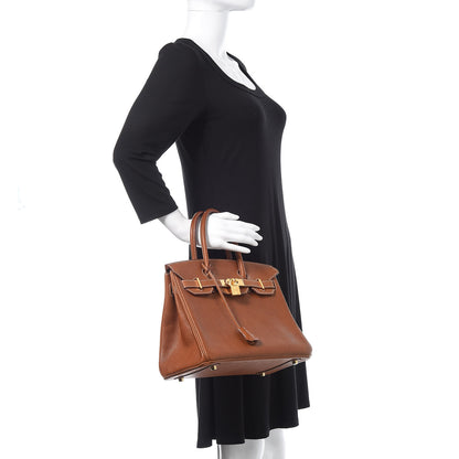 Hermes Natural Barenia Faubourg Birkin 30 Fauve 2 of 34