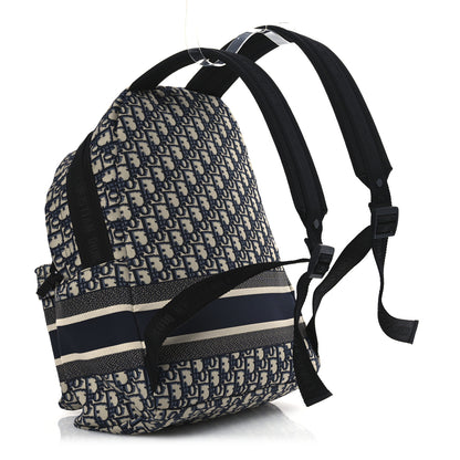 Christian Dior Oblique Diortravel Backpack Blue 3 of 10