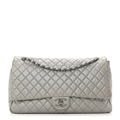 Chanel Metallic Caviar Quilted XXL Travel Flap Bag Silver 1 of 11