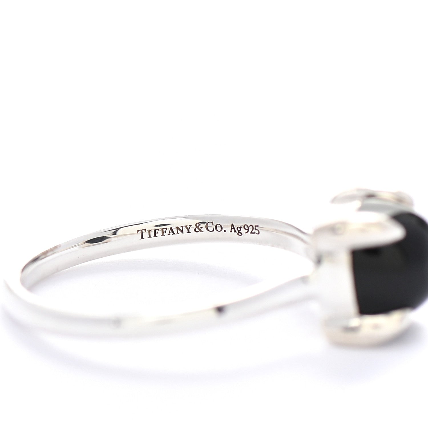 Tiffany Sterling Silver Black Onyx Paloma Picasso Sugar Stacks Ring 52 6 4 of 6