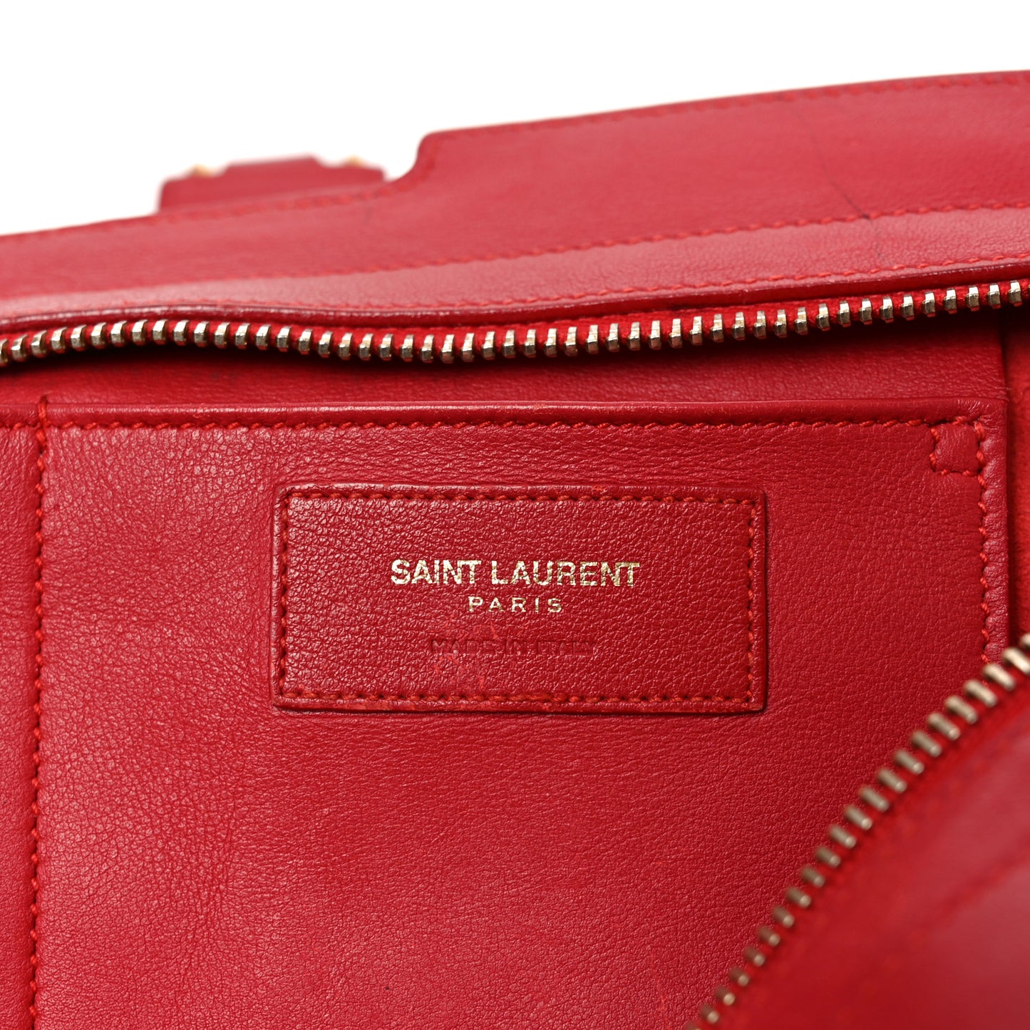 Calfskin Small Monogram Cabas Lipstick Red