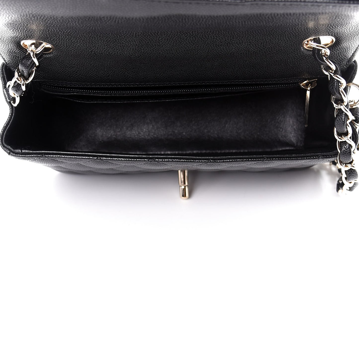 Caviar Quilted Mini Rectangular Flap Black