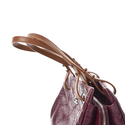 Chanel Glazed Calfskin On the Road Zip Tote Plum 8 of 13