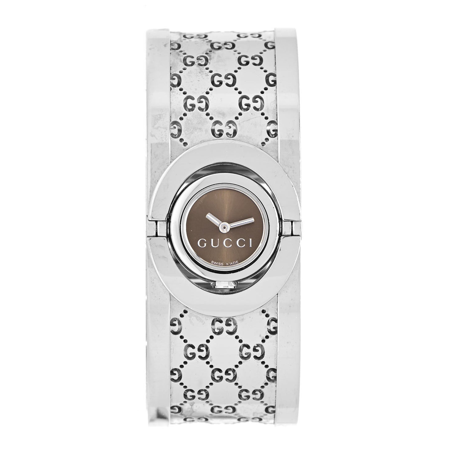 Stainless Steel 23mm Twirl Quartz Watch Brown