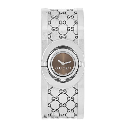 Gucci Stainless Steel 23mm Twirl Quartz Watch Brown 1 of 5