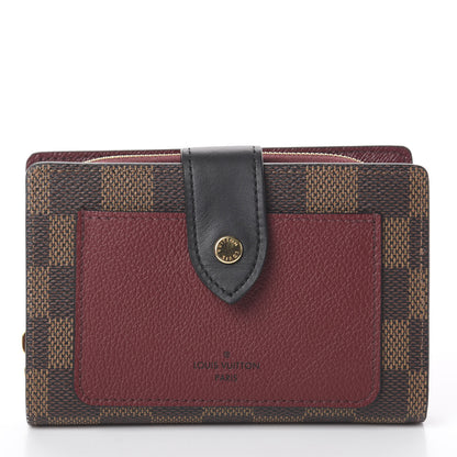Louis Vuitton Damier Ebene Juliette Wallet Bordeaux Black 1 of 5