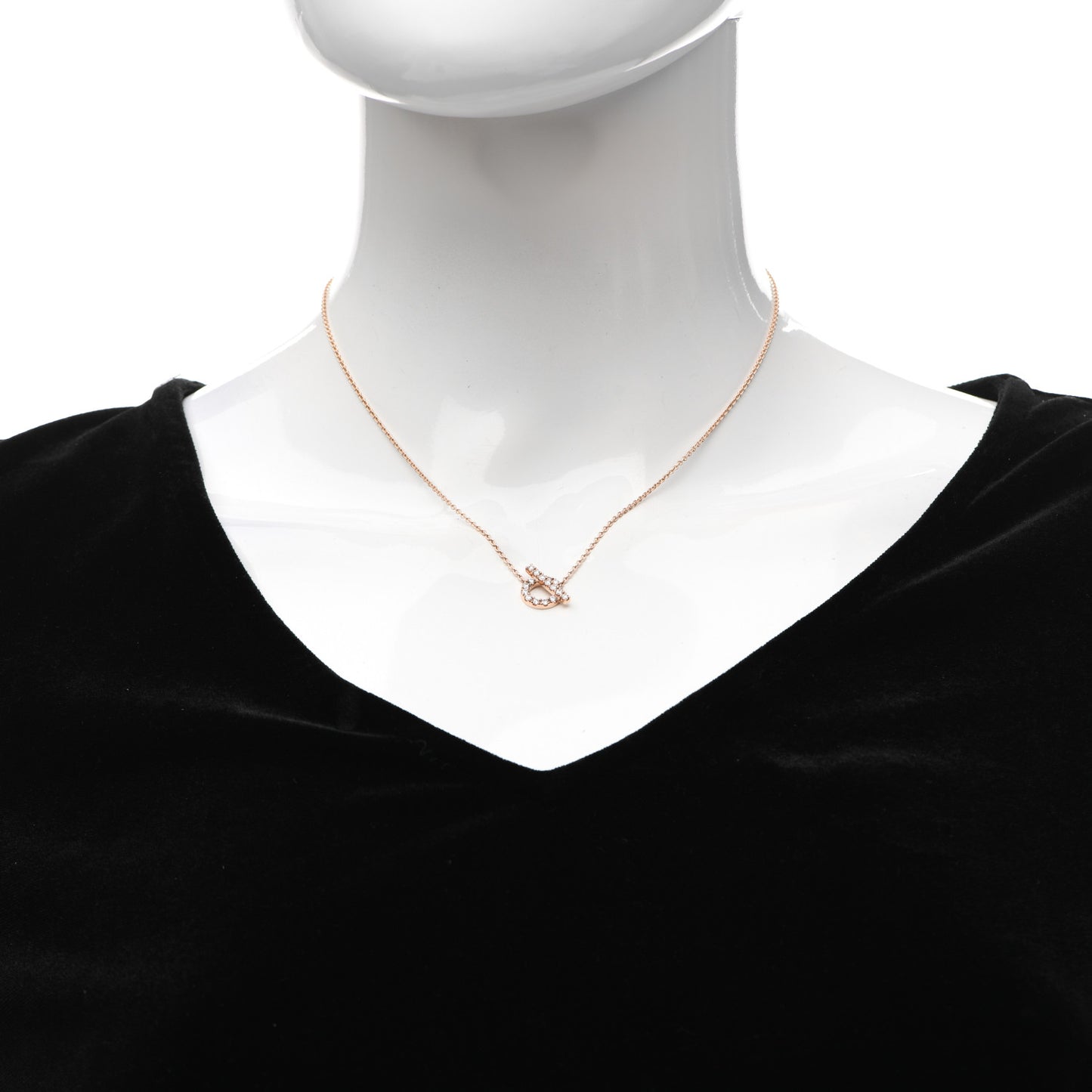18K Rose Gold Diamond Finesse Pendant Necklace