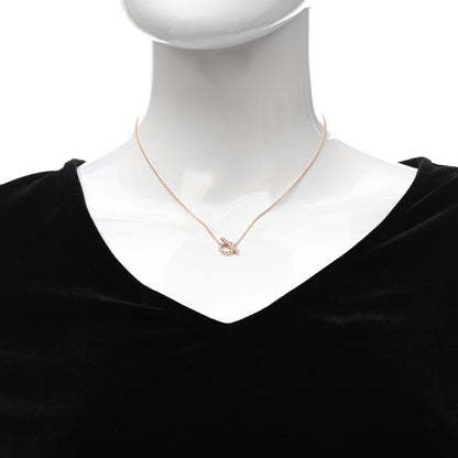 Hermes 18K Rose Gold Diamond Finesse Pendant Necklace 2 of 5