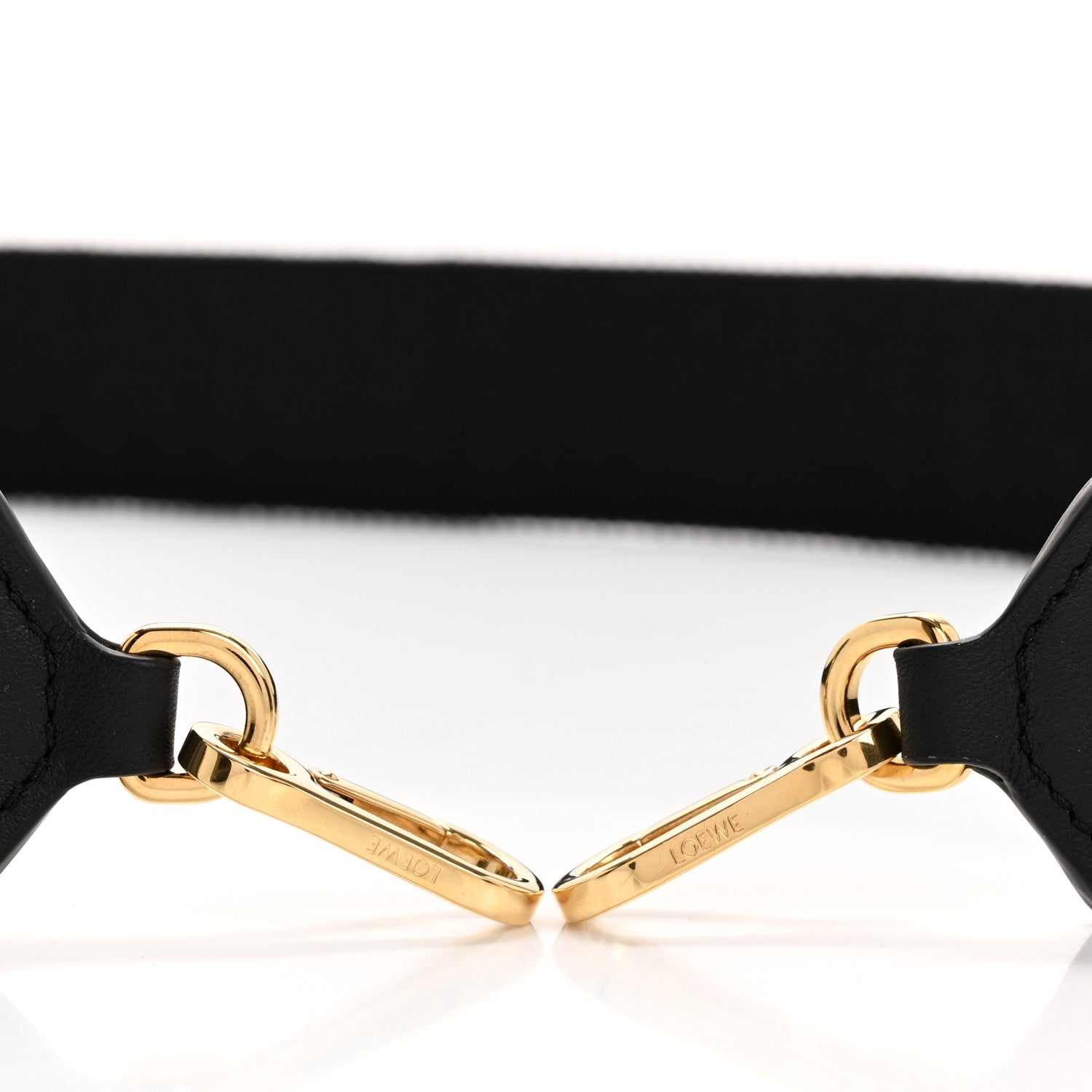 Loewe Calfskin Jacquard Webbing Anagram Strap Black 3 of 10