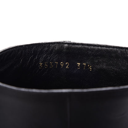 Gucci Calfskin Tess Horsebit Ankle Boots 37.5 Black 7 of 9