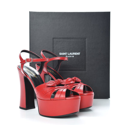 Saint Laurent Goatskin Candy 80 Platform Sandals 37.5 Red 10 of 10