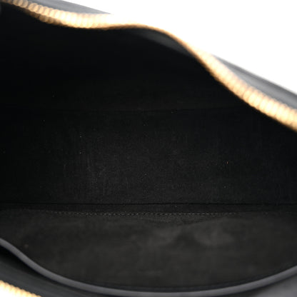 Celine Smooth Calfskin Medium Strap Ava Triomphe Shoulder Bag Black 5 of 10