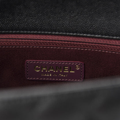 Chanel Caviar Quilted Medium Coco Handle Flap Black 8 of 10
