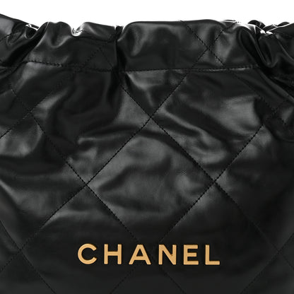 Chanel Shiny Calfskin Quilted Small Chanel 22 Black 9 of 11
