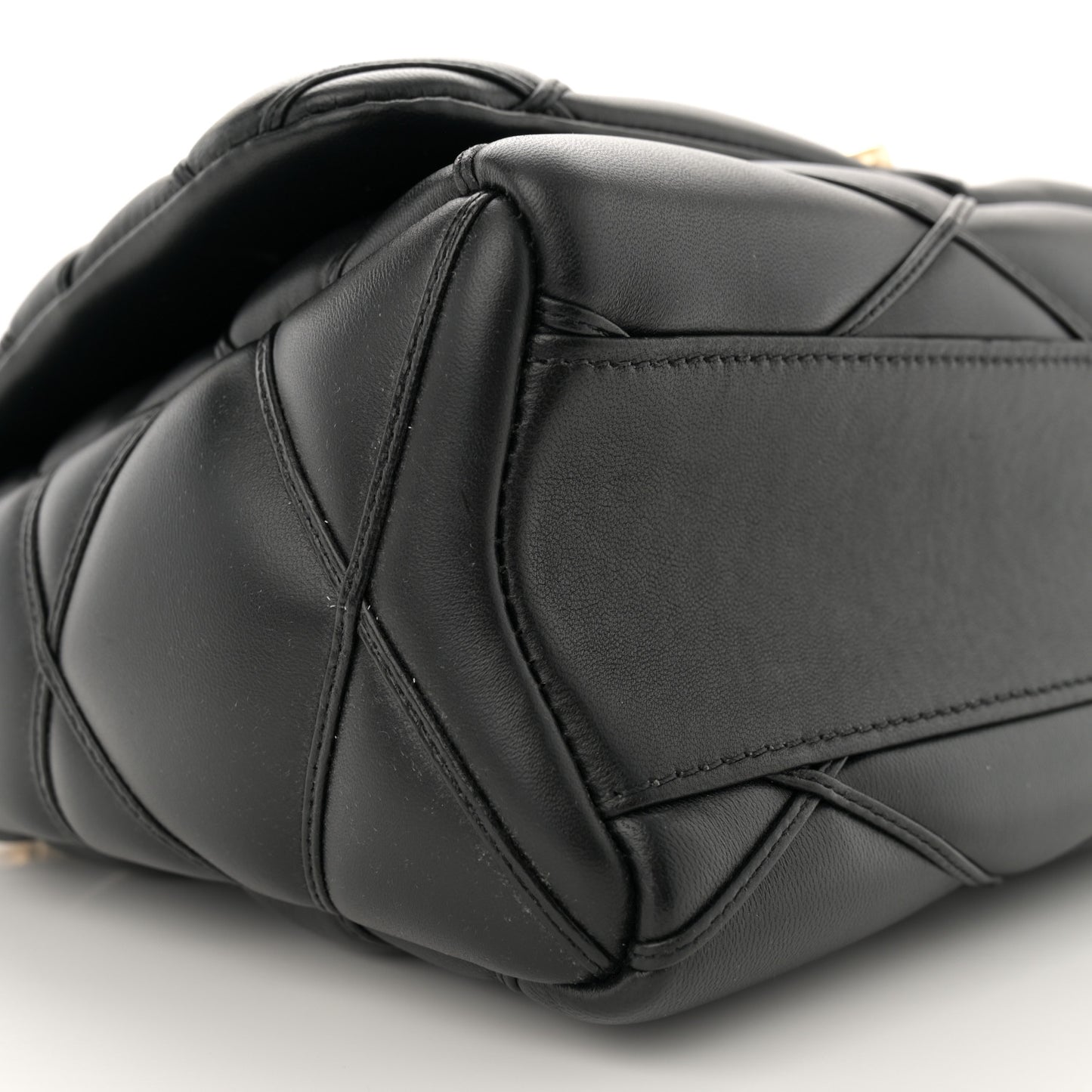 Lambskin Malletage Top Handle GO-14 GM Black