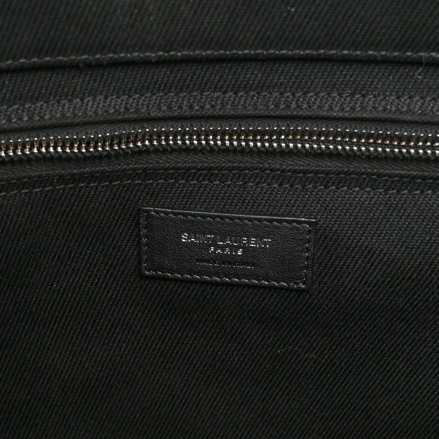 Linen Calfskin Rive Gauche Tote Black