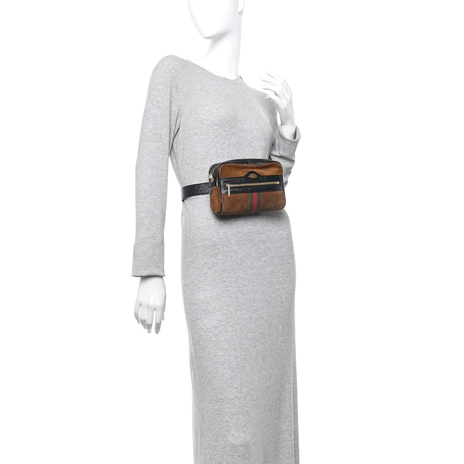 Gucci Suede Small Ophidia Belt Bag 95 38 Brown 2 of 11