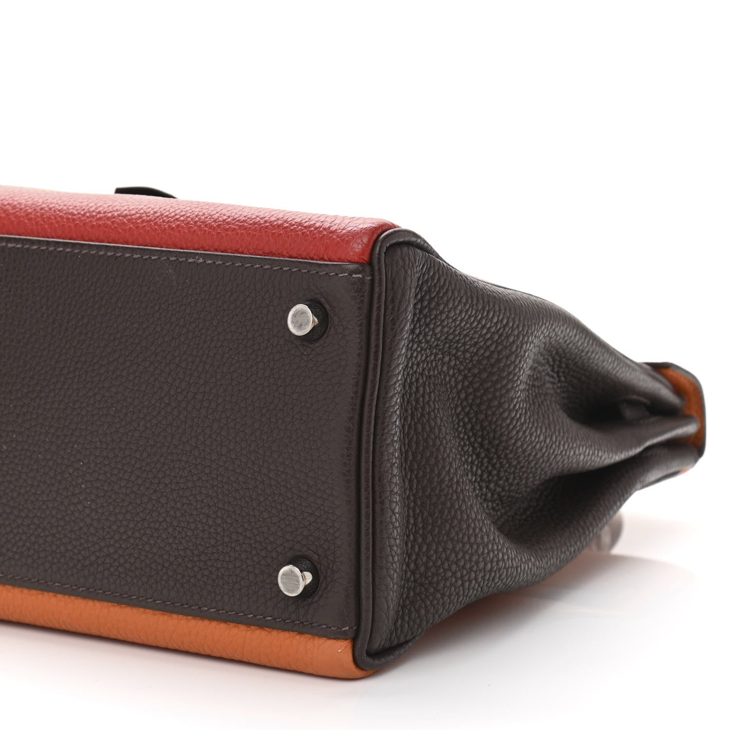 Hermes Togo Tri-Color Kelly Retourne 32 Vermillion Orange Ebene 10 of 16