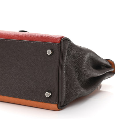 Hermes Togo Tri-Color Kelly Retourne 32 Vermillion Orange Ebene 10 of 16