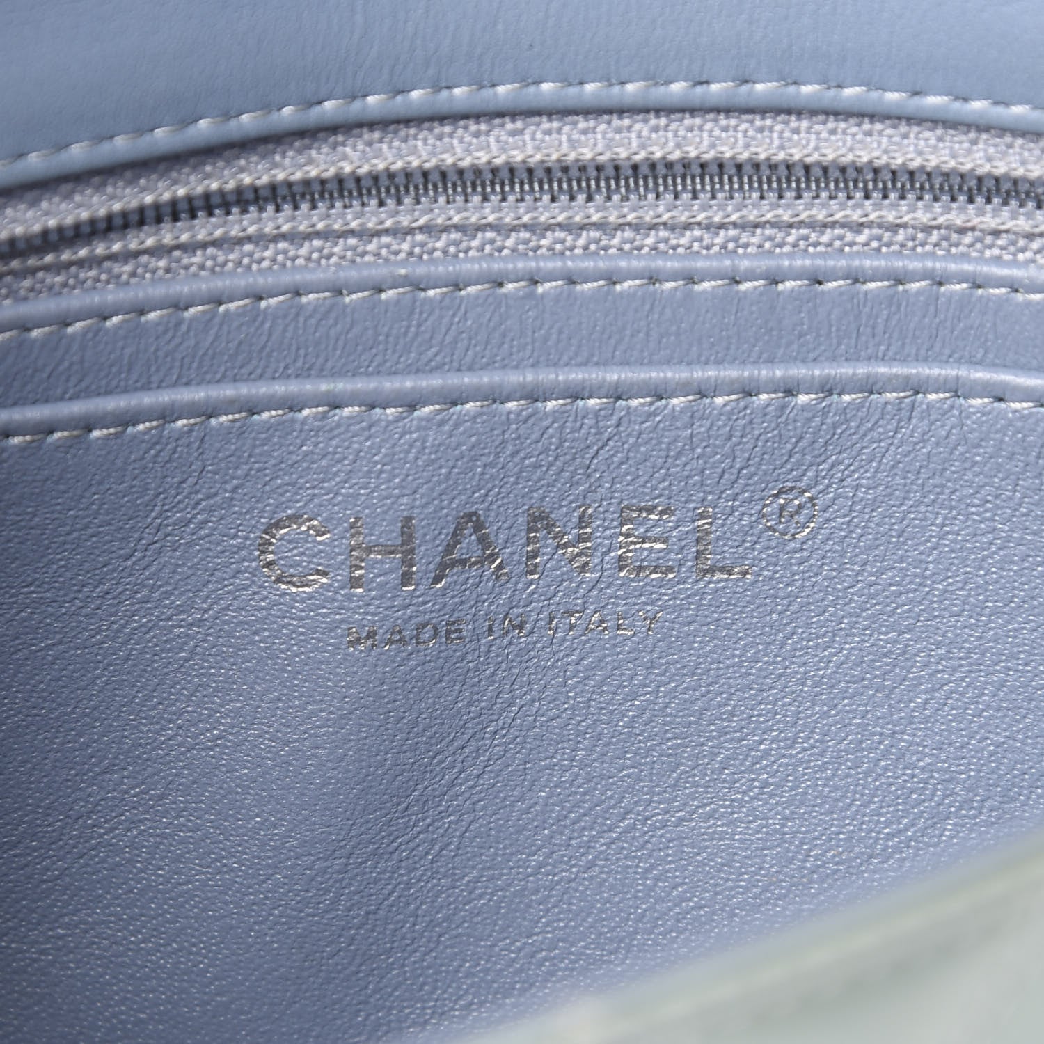 Chanel Patent Calfskin Quilted Mini Rectangular Flap Light Blue 6 of 15