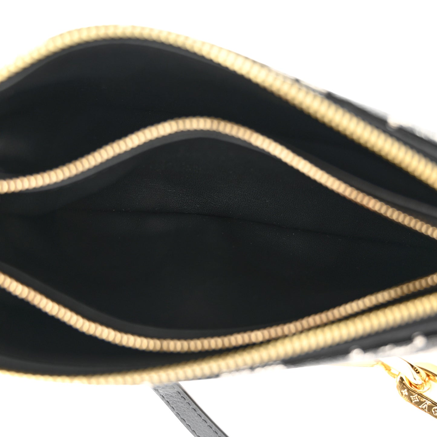 Satin Beaded Embroidered Monogram Coussin BB Black