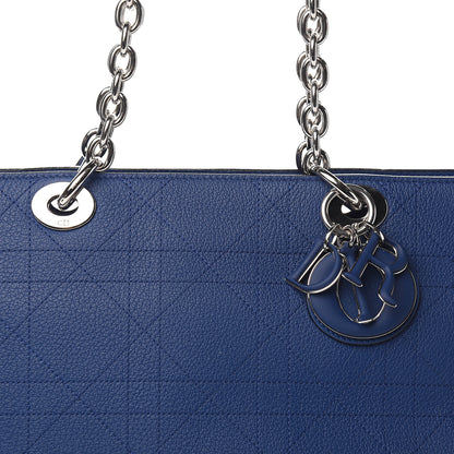 Christian Dior Grained Calfskin Cannage Medium Ultradior Tote Blue 10 of 10