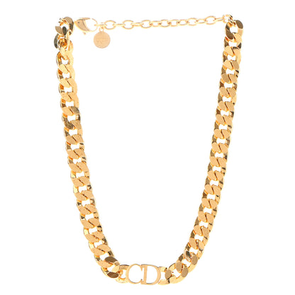 Christian Dior Metal Danseuse Etoile Chain Choker Necklace Gold 3 of 5