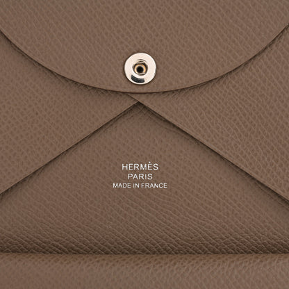 Hermes Epsom Calvi Duo Card Case Etoupe 6 of 8