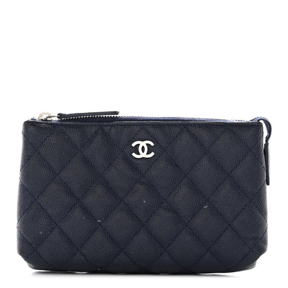 Chanel Caviar Quilted Small Pouch Navy 1 of 13