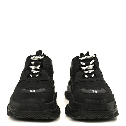 Balenciaga Fabric Mesh Womens Triple S Sneakers 39 Black 3 of 10