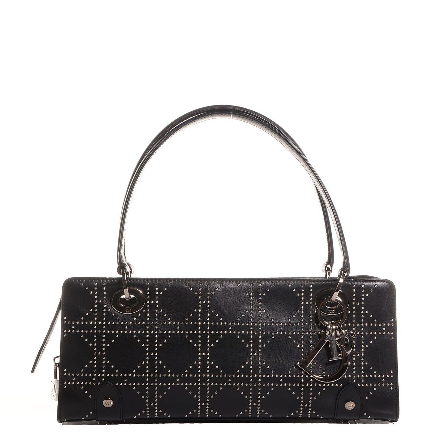 Lambskin Cannage Studded East West Lady Dior Black