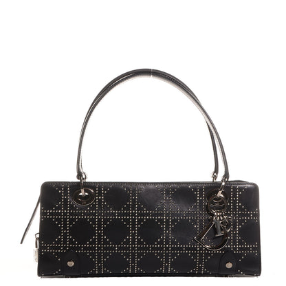 Christian Dior Lambskin Cannage Studded East West Lady Dior Black 1 of 8