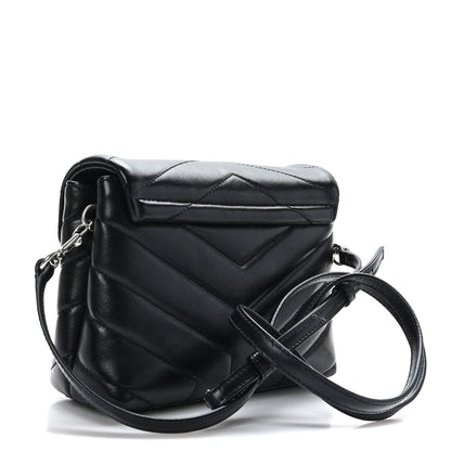 Saint Laurent Calfskin Y Quilted Monogram Toy Loulou Crossbody Bag Black 3 of 9