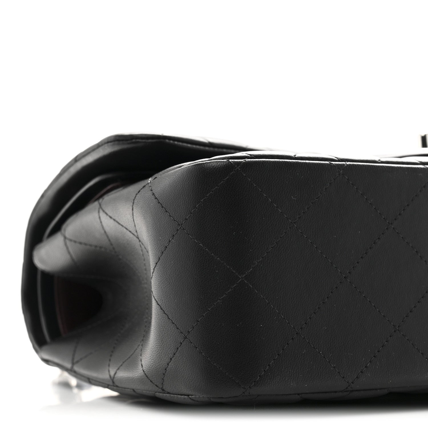 Chanel Lambskin Quilted Jumbo Double Flap Black 9 of 11