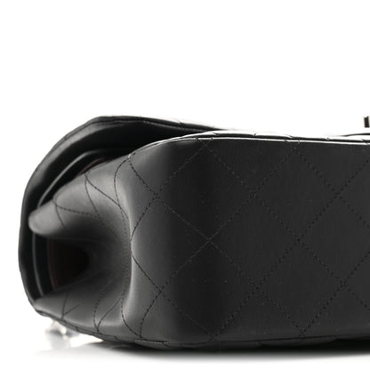 Chanel Lambskin Quilted Jumbo Double Flap Black 9 of 11