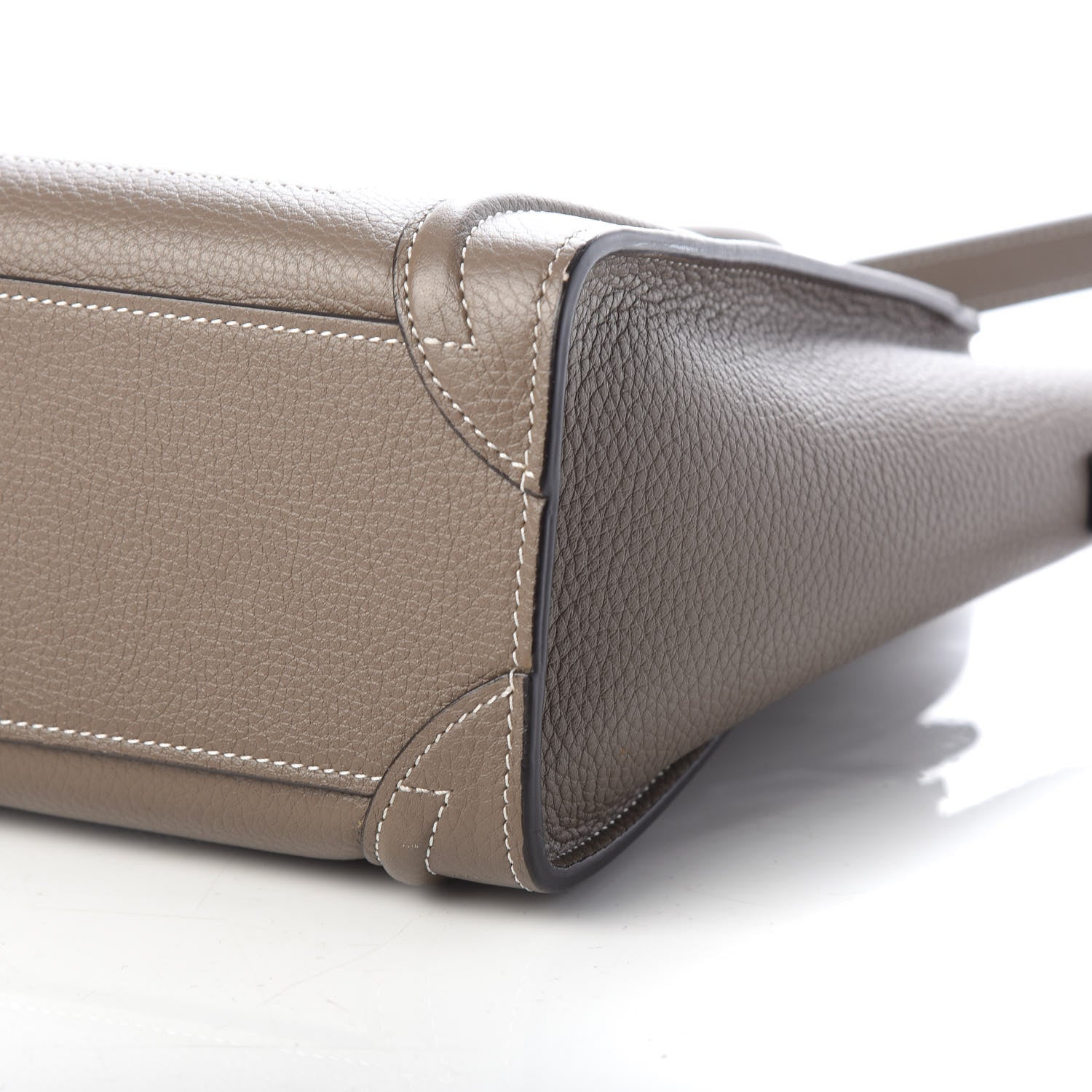 Celine Drummed Calfskin Nano Luggage Souris 8 of 8