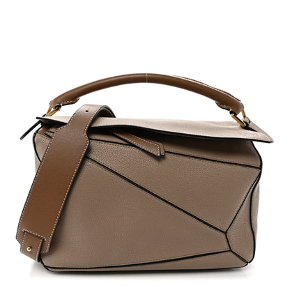 Loewe Grained Calfskin Medium Puzzle Bag Sand Mink 1 of 10