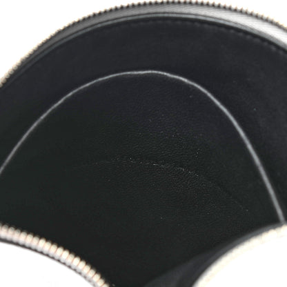 Balenciaga Metallic Goatskin Logo Large Everyday Zip Pouch Argent Black 9 of 9