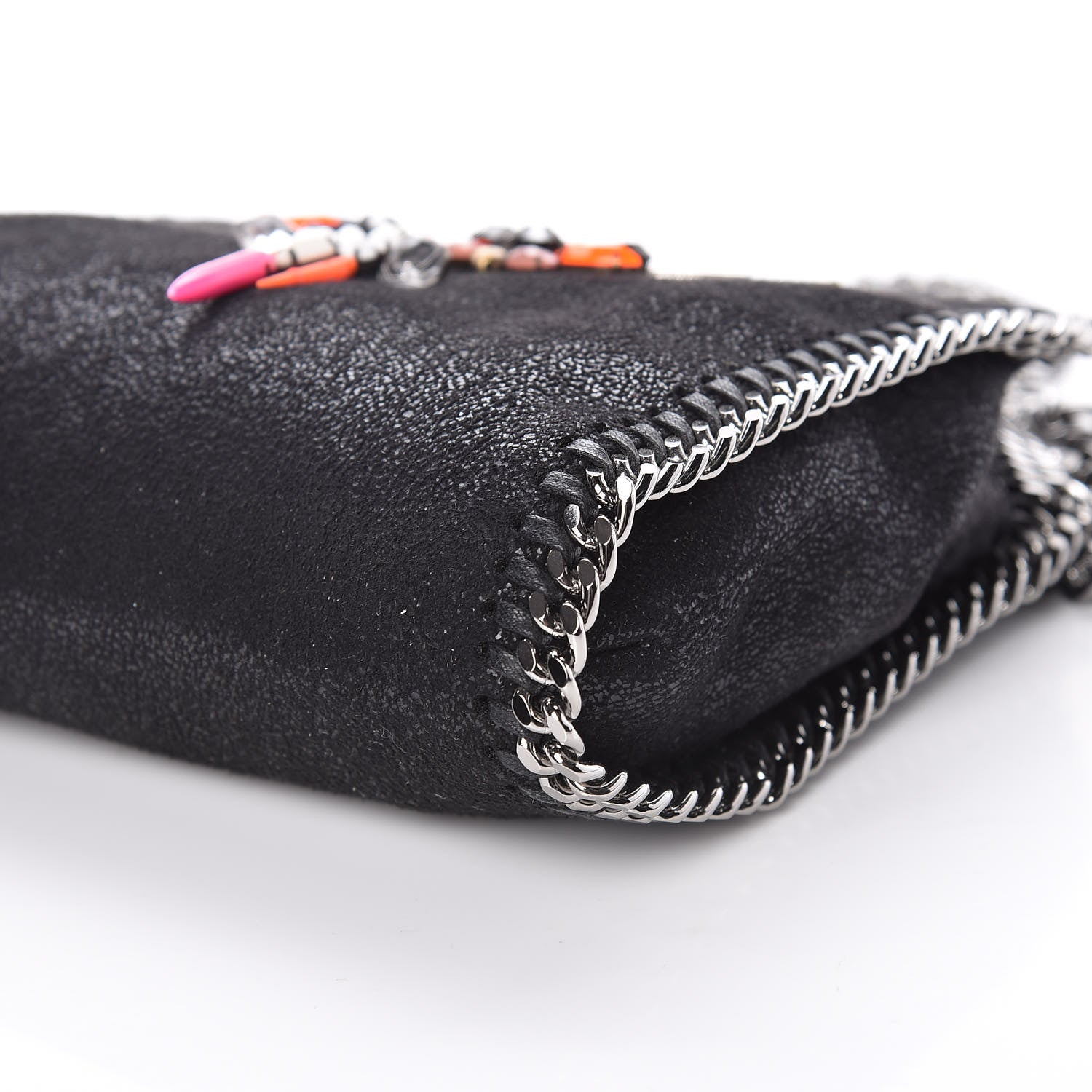 Stella McCartney Shaggy Deer Embellished Tiny Falabella Tote Black 9 of 9