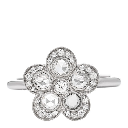 Tiffany Platinum Diamond Enchant Flower Ring 52 6 1 of 5