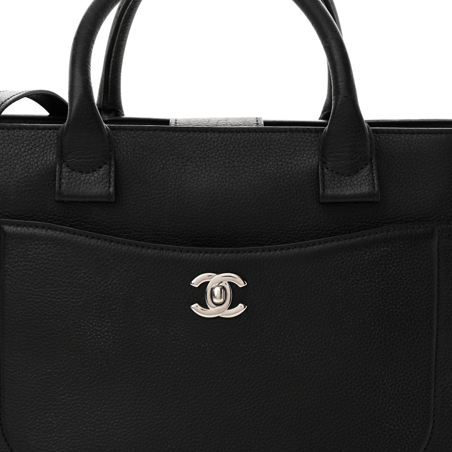 Chanel Grained Calfskin Small Neo Executive Shopper Tote Black 7 of 20